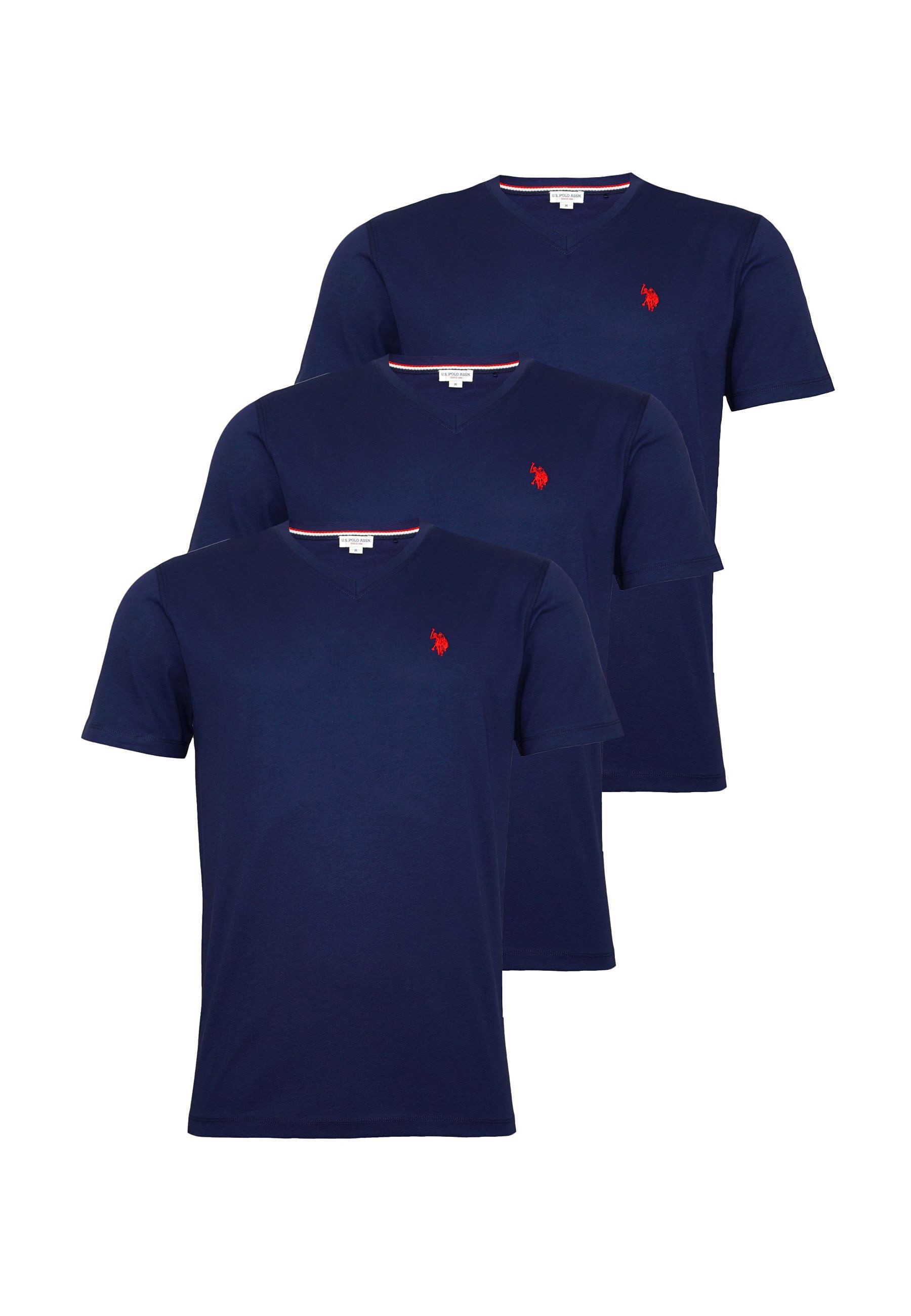 U.S. Polo Assn. T-Shirt T-Shirt Kurzarmshirt 3er Pack (3-tlg., 3)