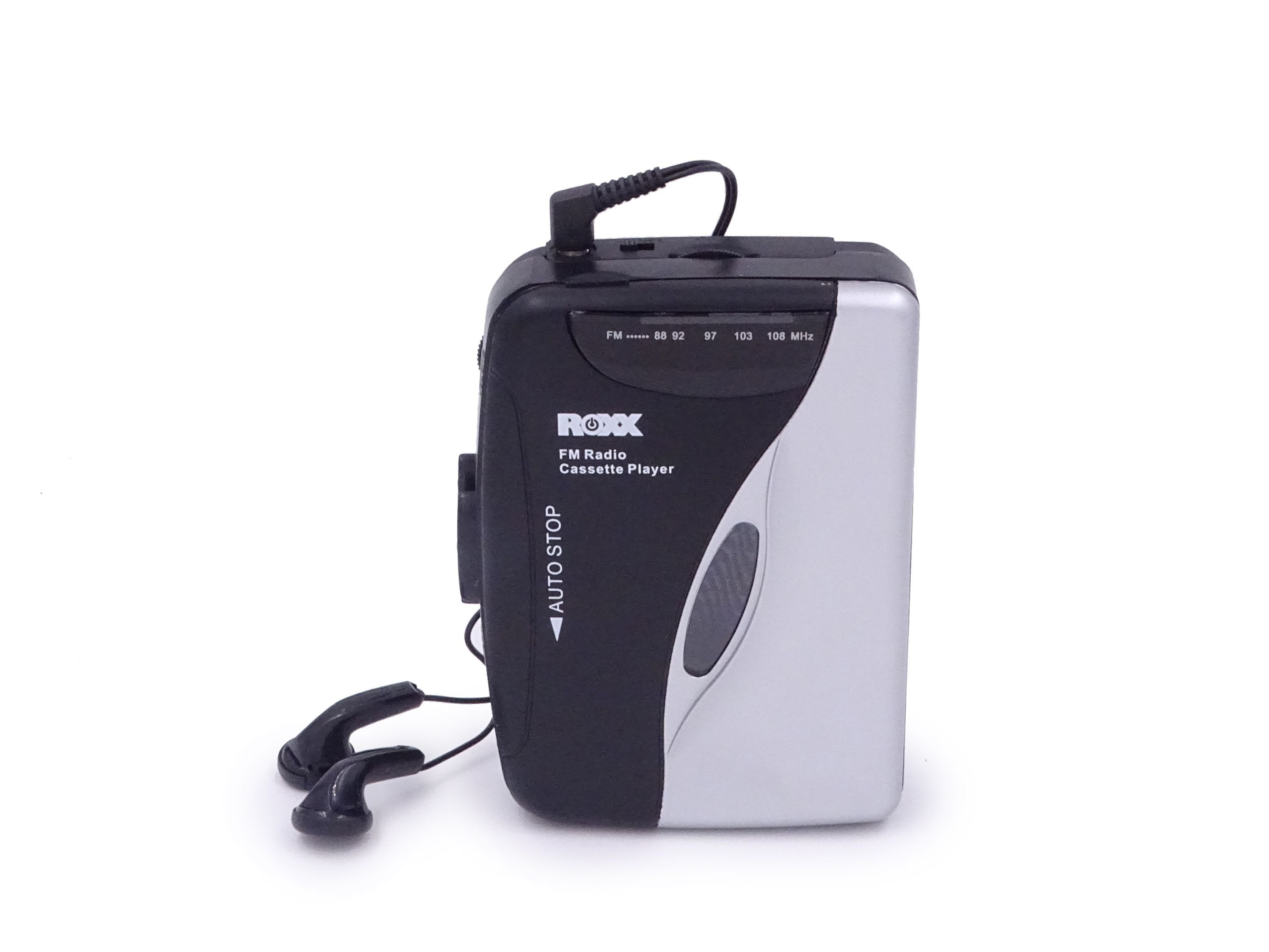 ROXX PCP 300 Kassetten Player (Tragbarer Kassettenspieler mit Kopfhörern und UKW Radio)