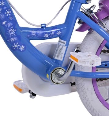 Volare Kinderfahrrad Disney Frozen 2 - 14 oder 16 Zoll - Blau/Lila - Zweihandbremsen, bis 60 kg, 85% zusammengebaut, 2 - 7 Jahre