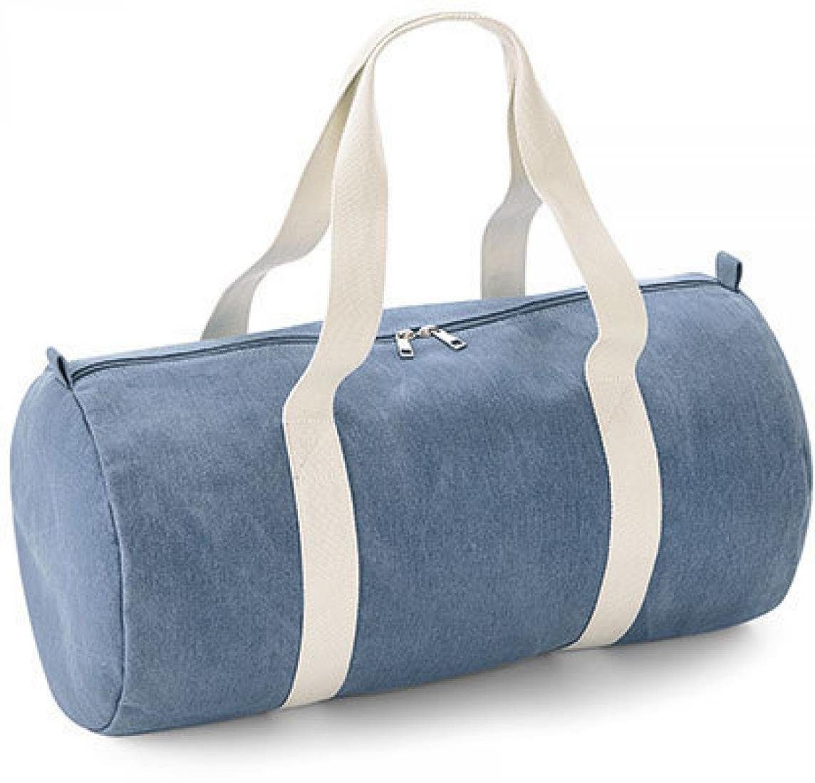BagBase Reisetasche Reisetasche Denim Barrel Bag - 25 x 50 x 25 cm