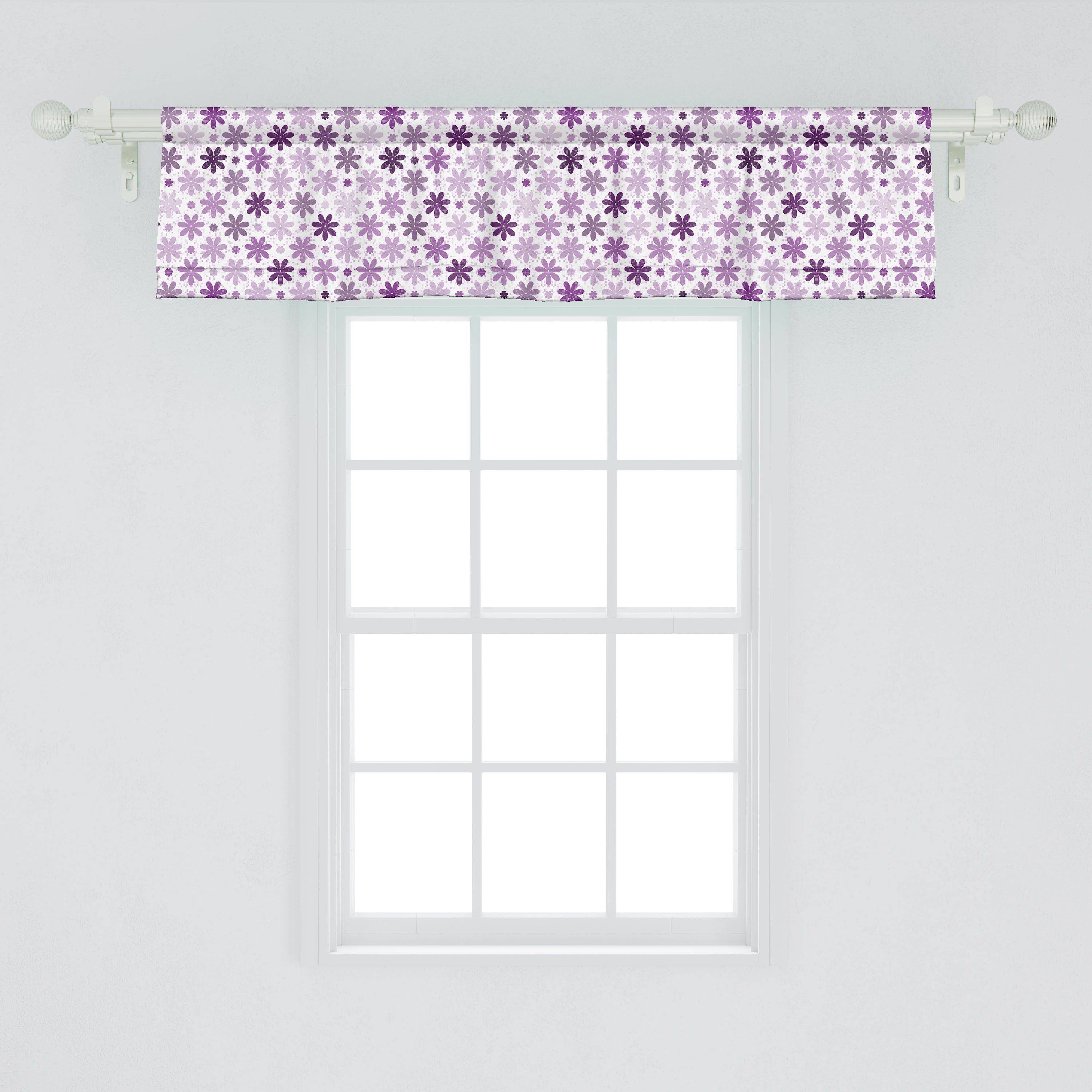 Scheibengardine Vorhang Volant für Microfaser, mit und kleine Große Abakuhaus, Natürlich Stangentasche, Schlafzimmer Dekor Blüten Küche