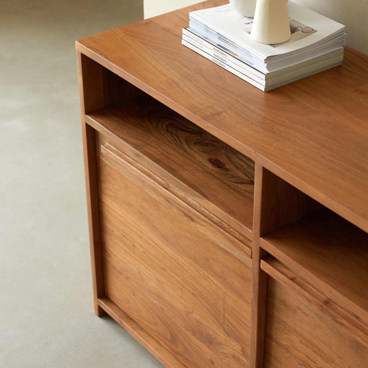 Tikamoon Sideboard Liam - Buffet aus Akazienholz 120 cm