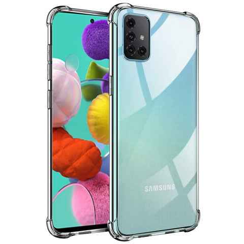 CoolGadget Handyhülle Anti Shock Rugged Case für Samsung Galaxy A51 6,5 Zoll, Slim Cover Kantenschutz Schutzhülle für Samsung A51 Hülle Transparent