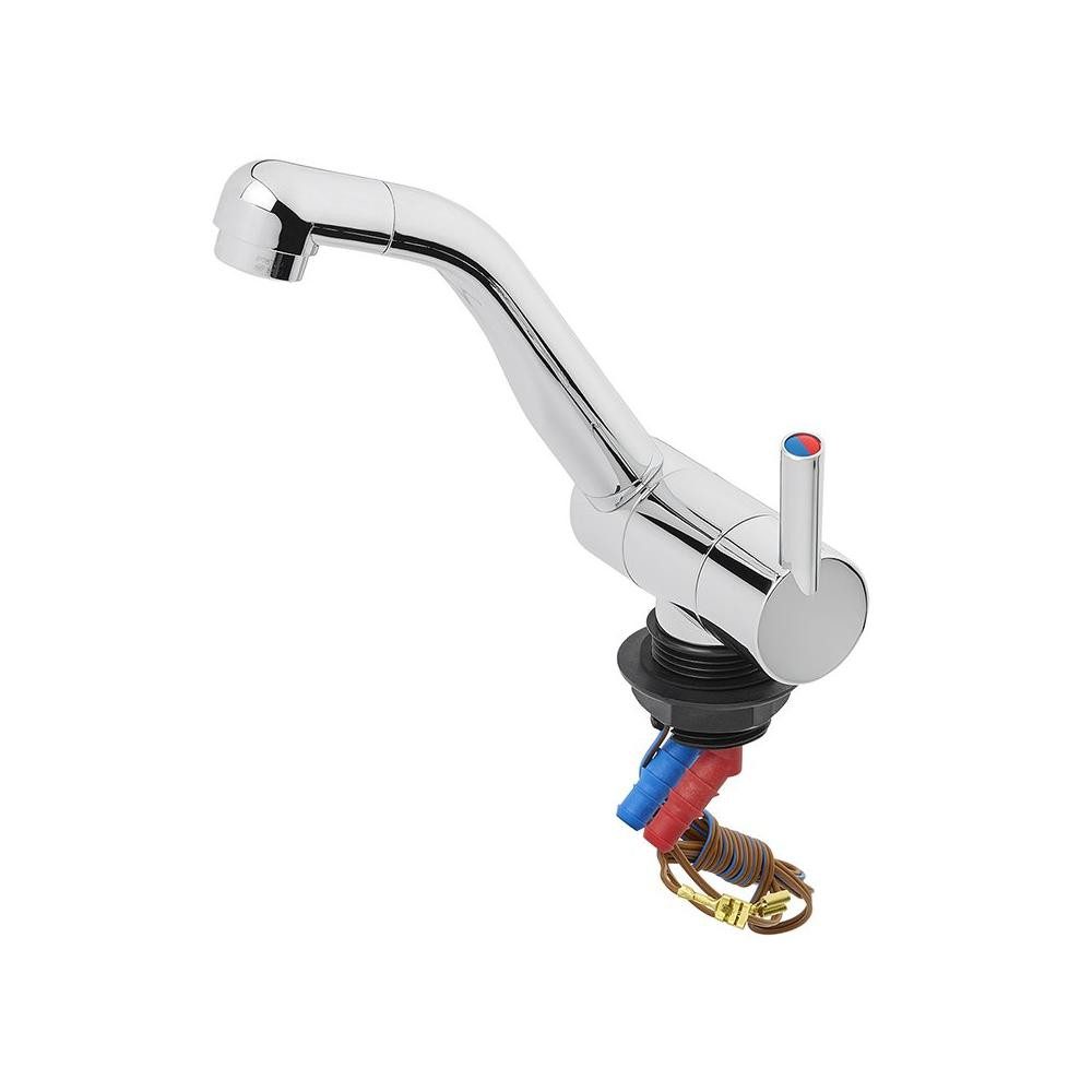 APT Standarmatur Mischbatterie Style 3000 12V Ø33 mm – Schwenkbar, Chrom, für Wohnmobil (Keine Angabe, Keine Angabe)