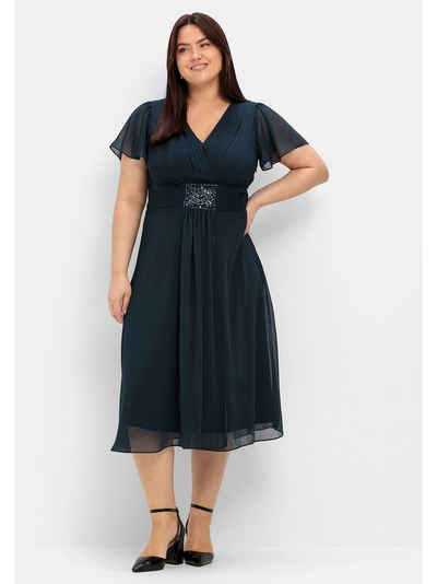 Sheego Abendkleid Große Größen mit Alloverdruck