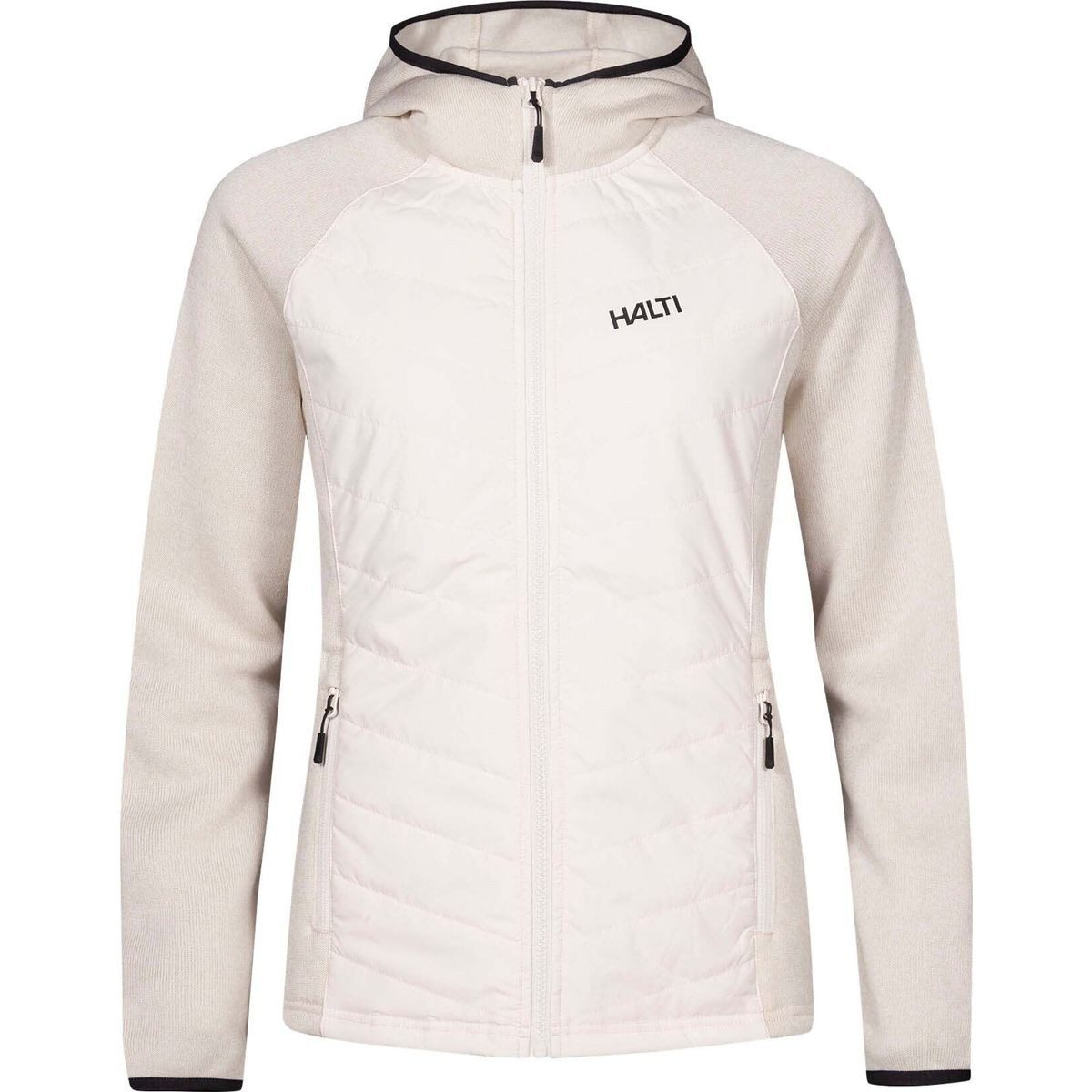 HALTI Outdoorjacke Streams W Hybrid Knit Layer Jacket Vielseitige Hybridjacke aus Recy Knit Fleece mit winddichter