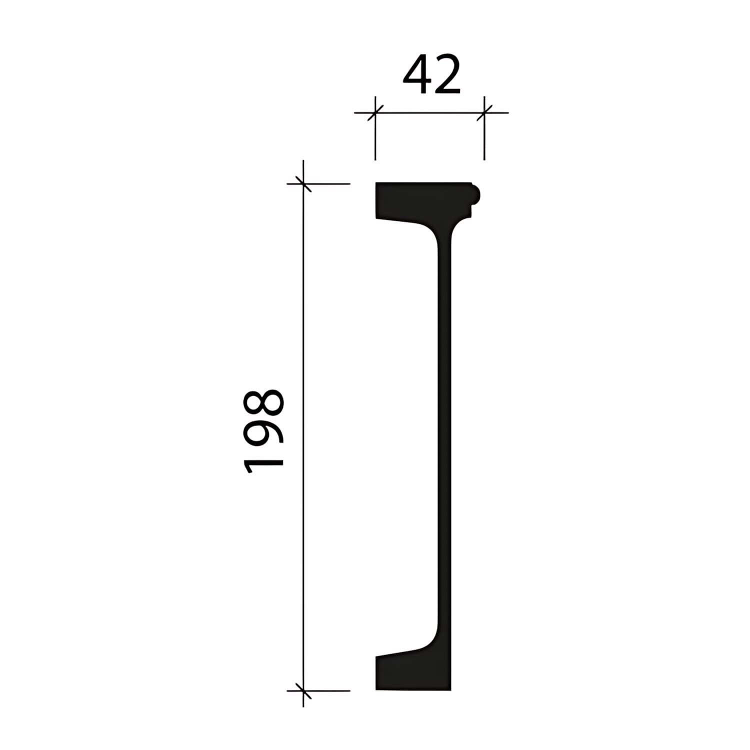Profhome Zierleiste 1 MUSTERSTÜCK S-403301 20 cm MUSTER der Friesleiste Fassadenprofil, Polyurethan Hartschaum, 1-St., 1 x MUSTERSTÜCK, 1 MUSTERSTÜCK Friesleiste Fassadenleiste