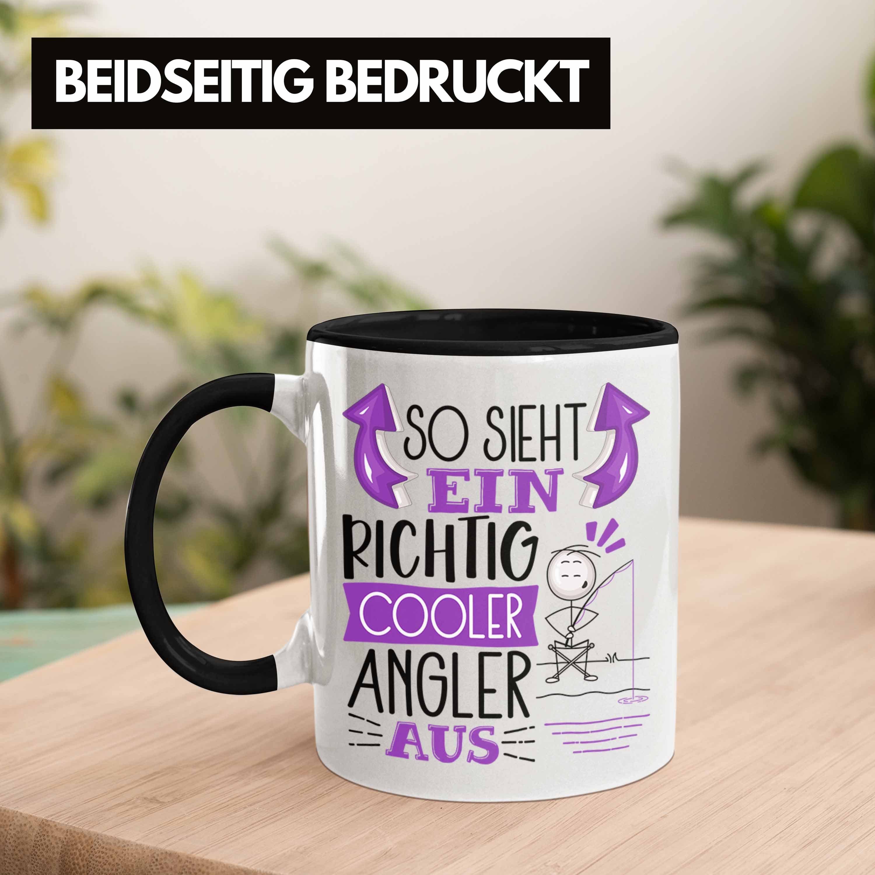 Tasse Spruch Trendation Ein Geschenk Schwarz Lustiger Angler Tasse Aus So Richtig Sieht Cooler