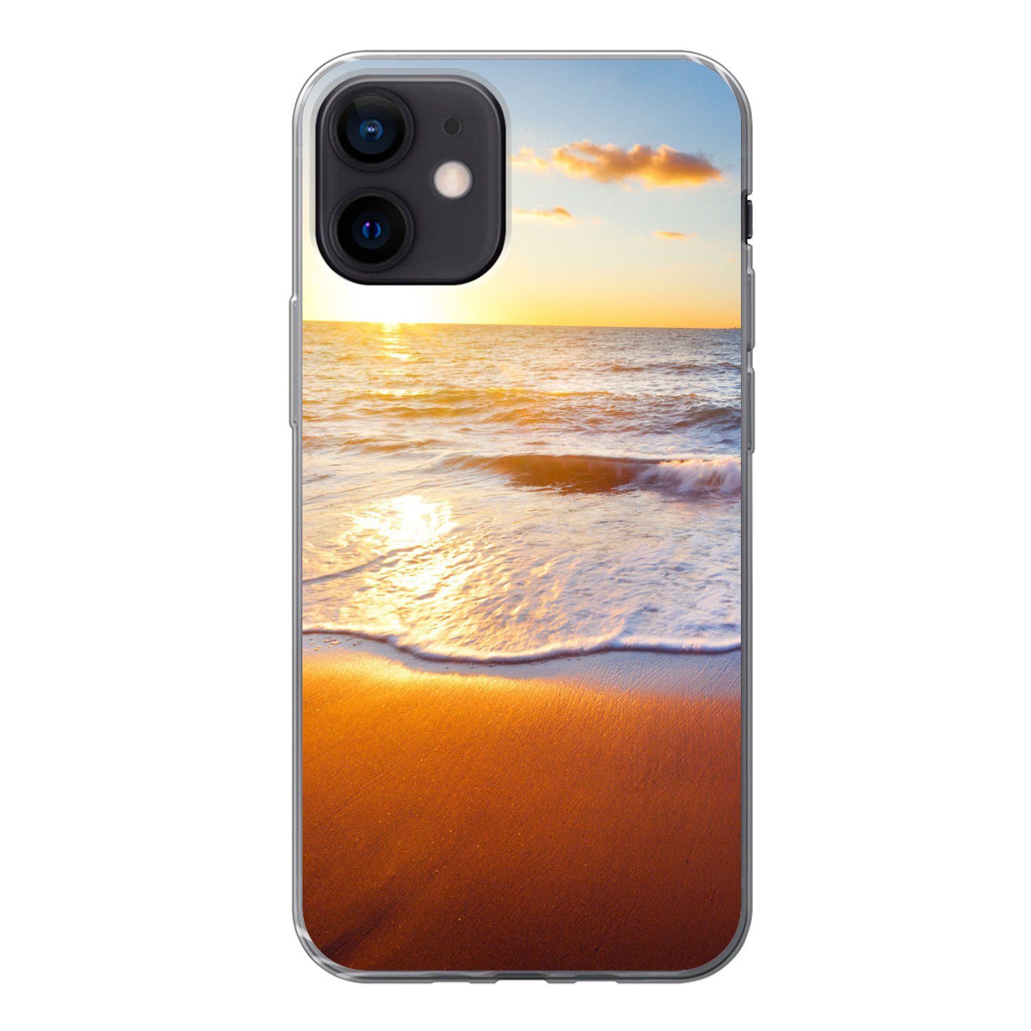 Muchowow Handyhülle Strand Meer Sonne Horizont Handyhülle Apple Iphone 12 Smartphone 