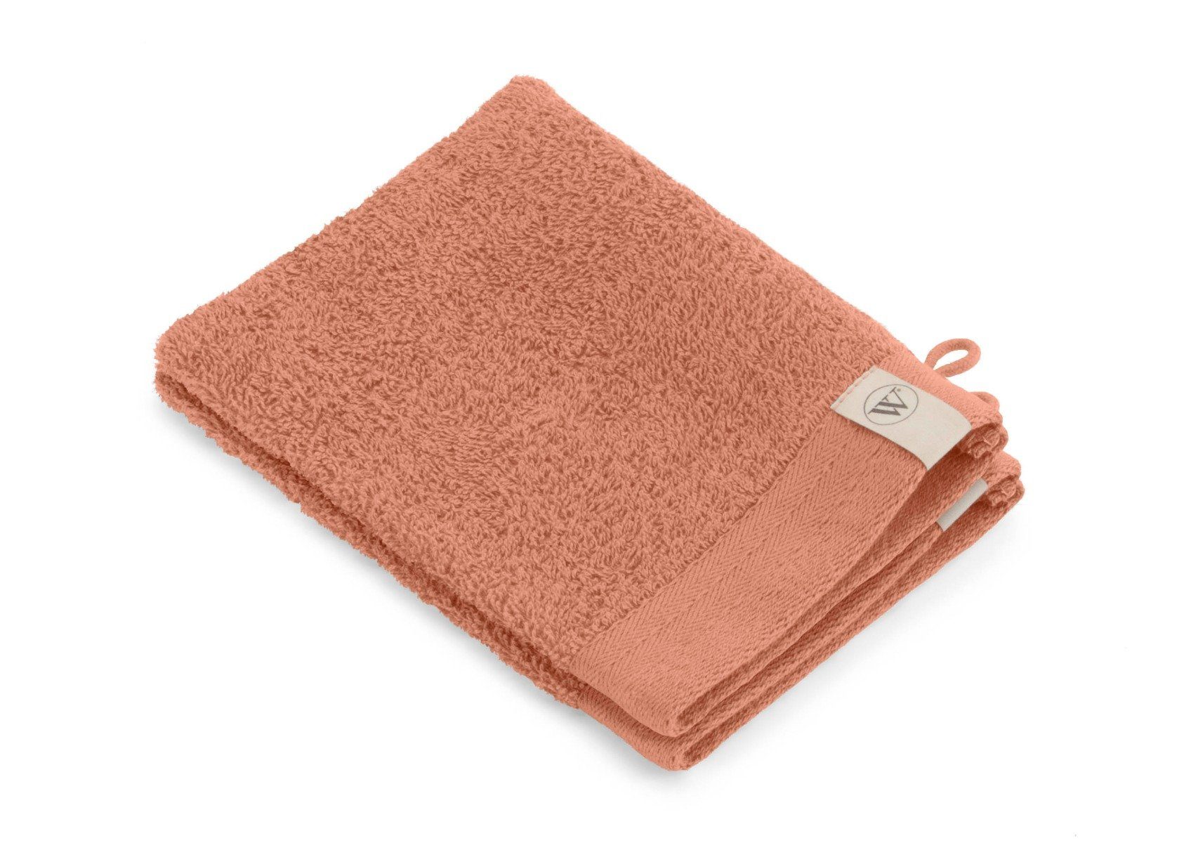 Walra Handtuch Waschhandschuh Soft Cotton Terrakotta - 2x 16x21 cm, Baumwolle (1-St) | Alle Handtücher
