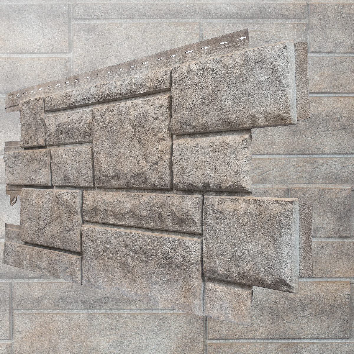 NOVIK Verkleidungspaneel NovikStone PHC Platte 122x47cm 9 St. 4,65qm Bruchstein hell, BxL: 47,00x121,92 cm, 0,52 qm, (Karton mit 9 Platten, 4,27 qm) Wandverkleidung mit 3-D-Effekt, problemlose Montage, Natursteinoptik