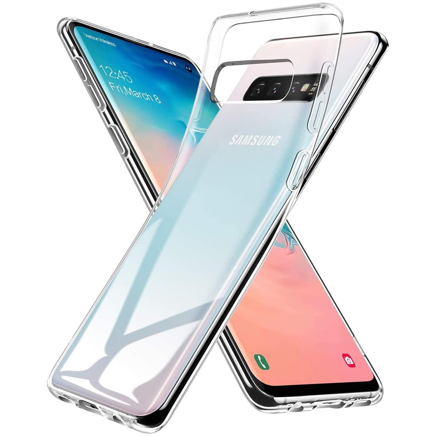 CoolGadget Handyhülle Silikon Handy Hülle Slim für Samsung Galaxy S10 Plus 6,4 Zoll, dünne TPU Schutzhülle Case in transparent / durchsichtig