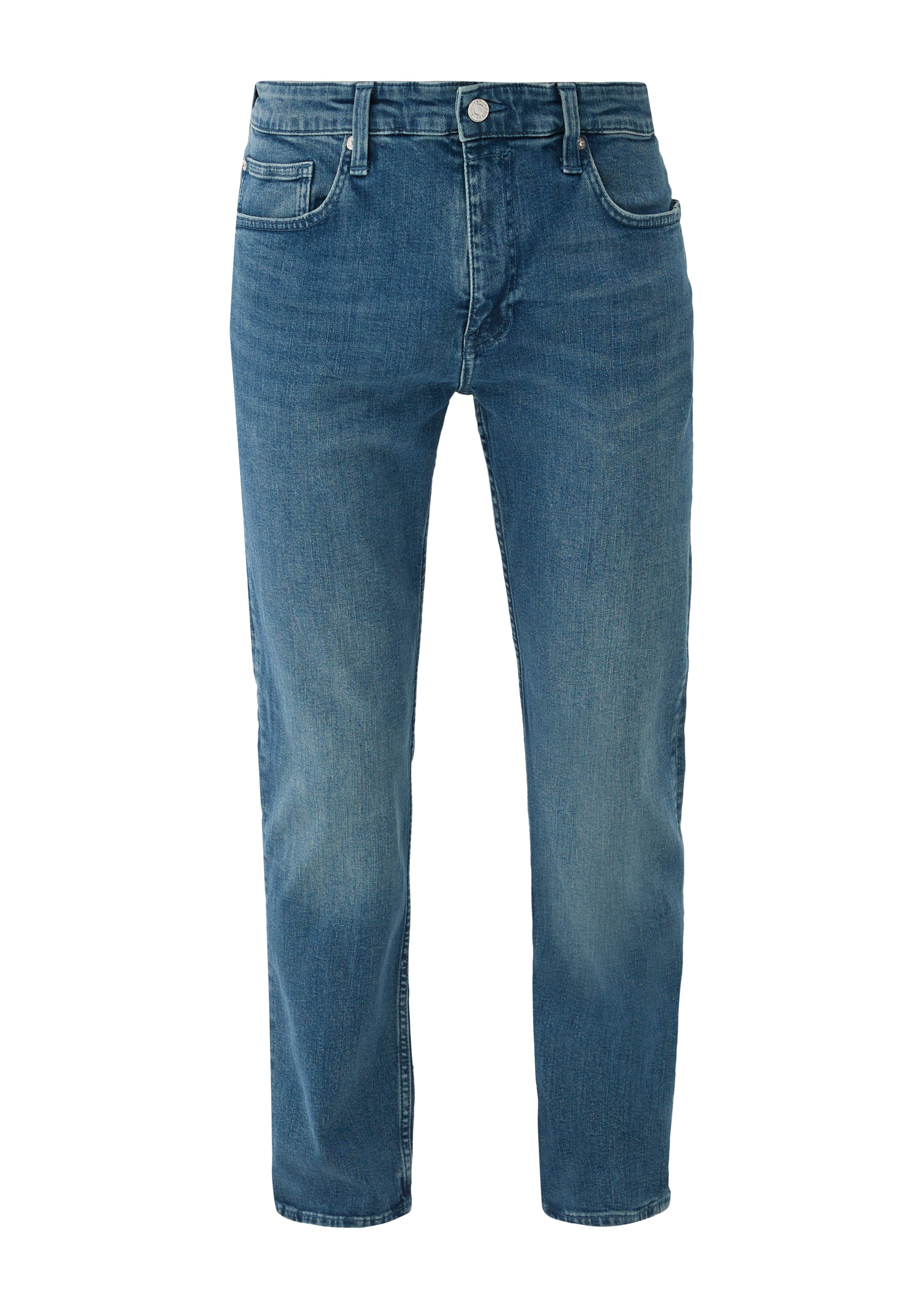 Rise s.Oliver / Slim blau / High Fit Regular Stoffhose Leg Jeans Waschung /