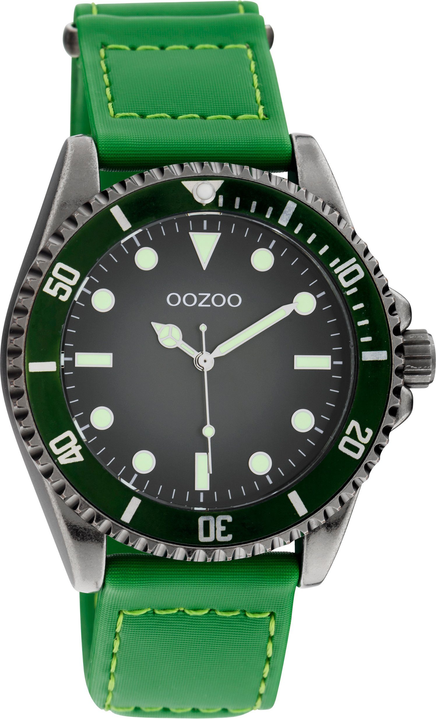 OOZOO Quarzuhr C11010, Metallgehäuse, titansilberfarben IP-beschichtet, Ø  ca. 42 mm