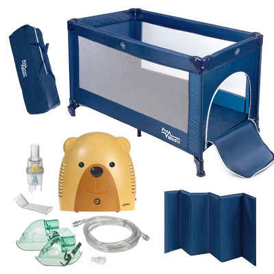 Promedix Inhalator PR-803 + PR-811, Reisebett für Kinder + Inhalator Bär