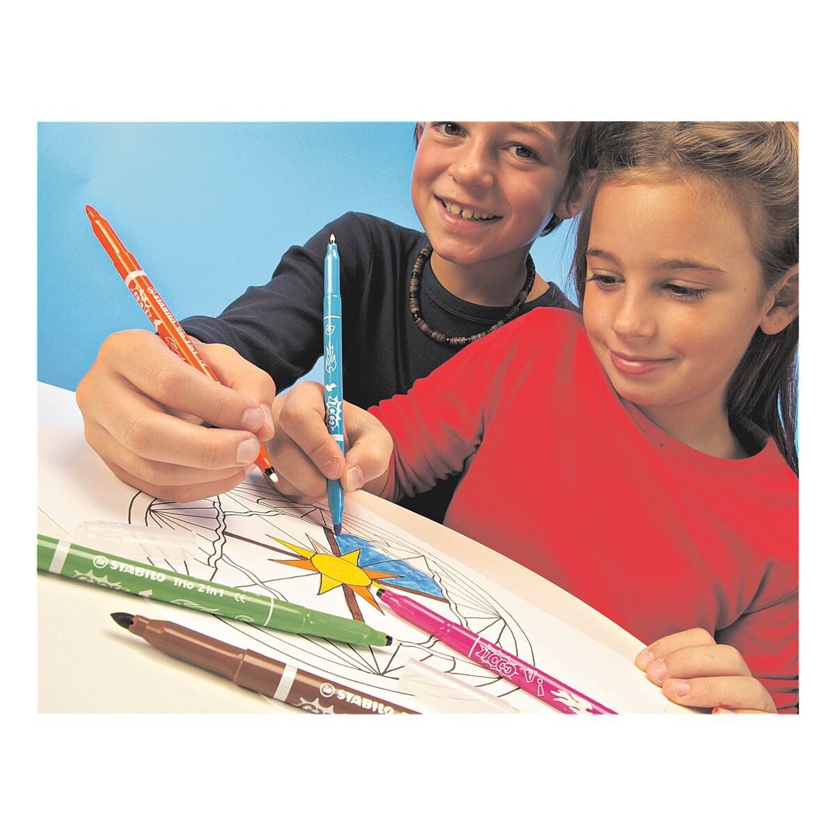 STABILO Filzstift Trio® 2in1, (10-tlg), Doppelstifte, mit zwei Strichstärken