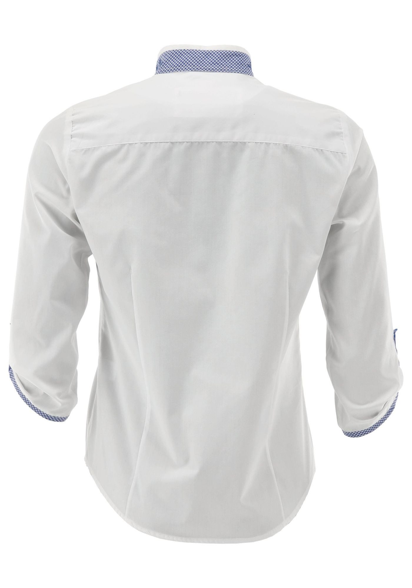 OS Trachten Trachtenbluse Smego Langarmbluse mit Stickerei auf dem Stehkrag günstig online kaufen