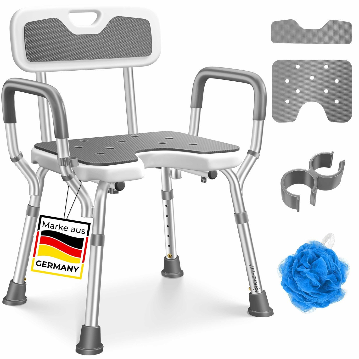 KESSER Badhocker Duschhocker mit Lehne höhenverstellbar günstig online kaufen