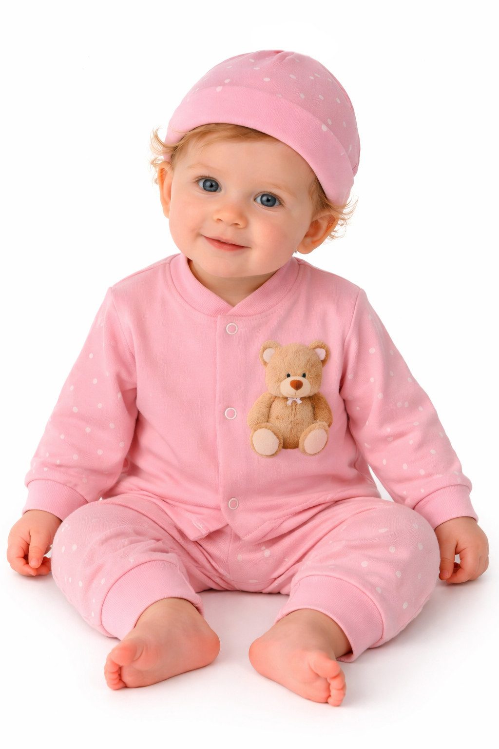 Anzug 3-teilig Baby Set Hemdchen Mitwachshose Mütze für Neugeborene unisex