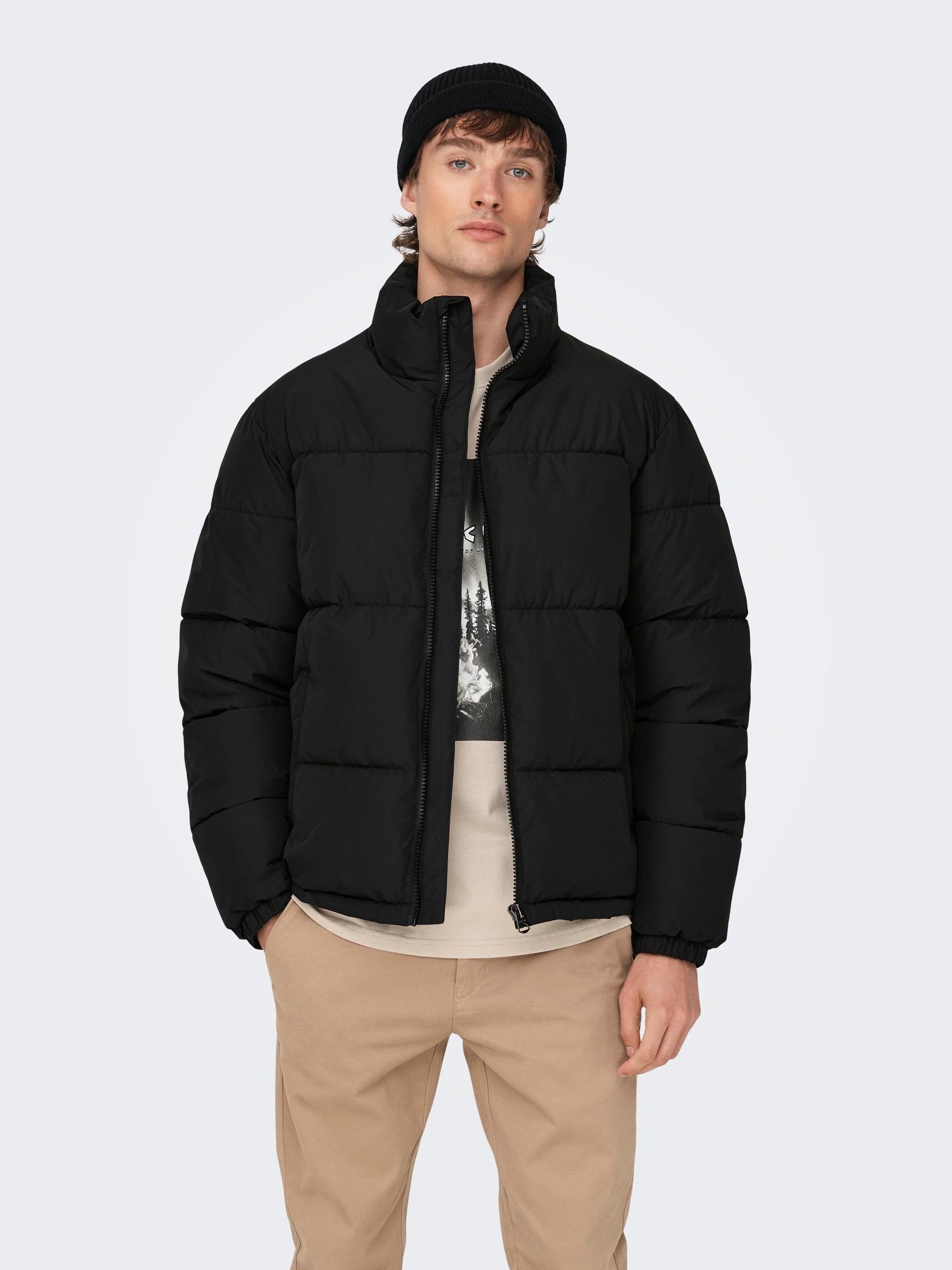 ONLY & SONS VD Black LF PUFFER OTW Steppjacke ONSMELVIN JACKET LIFE