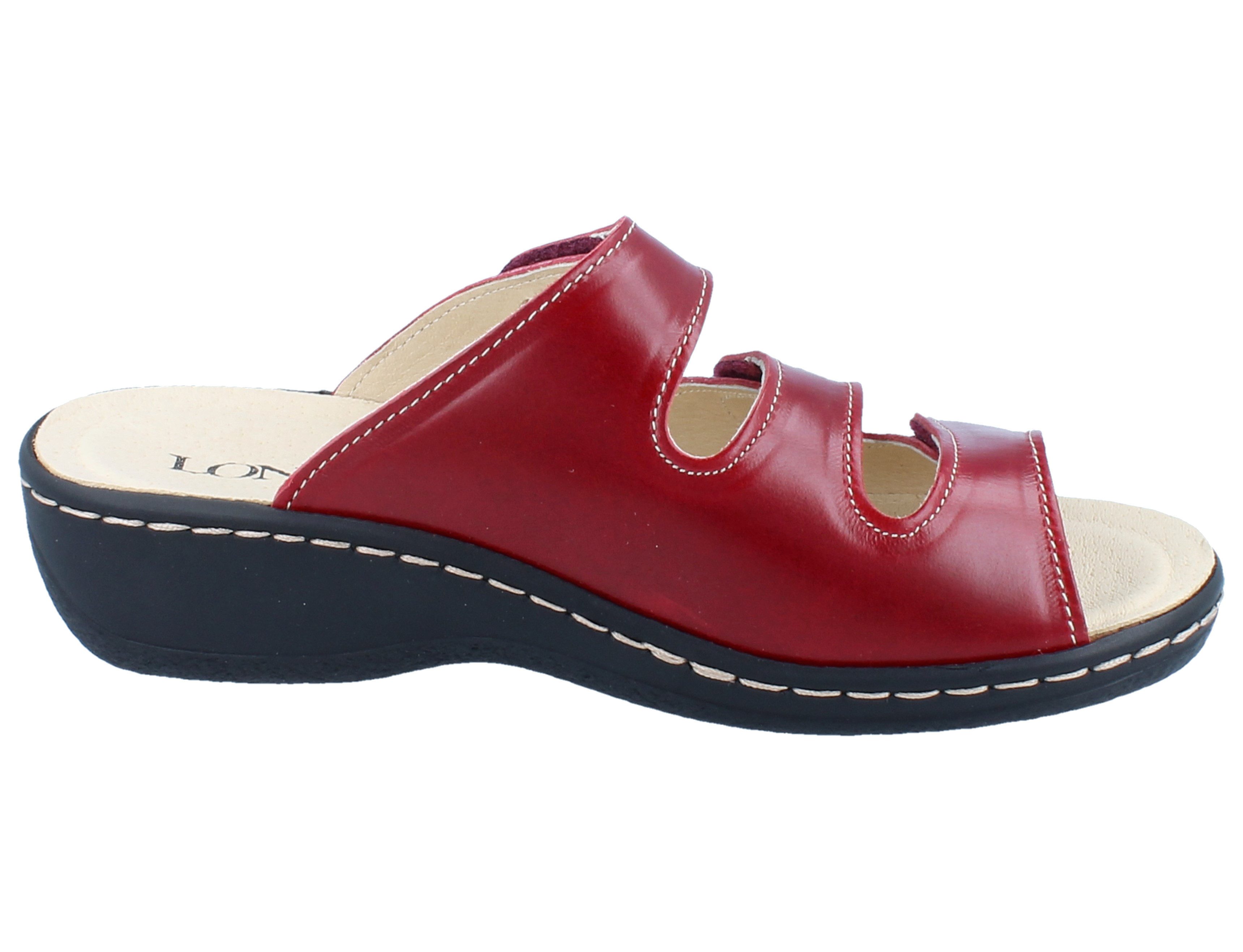Longo LONGO Beq-Pantl-Wörishf-30 granada/leinen Madras/Anilin - Größe: 39 Pantolette Wechselfußbett