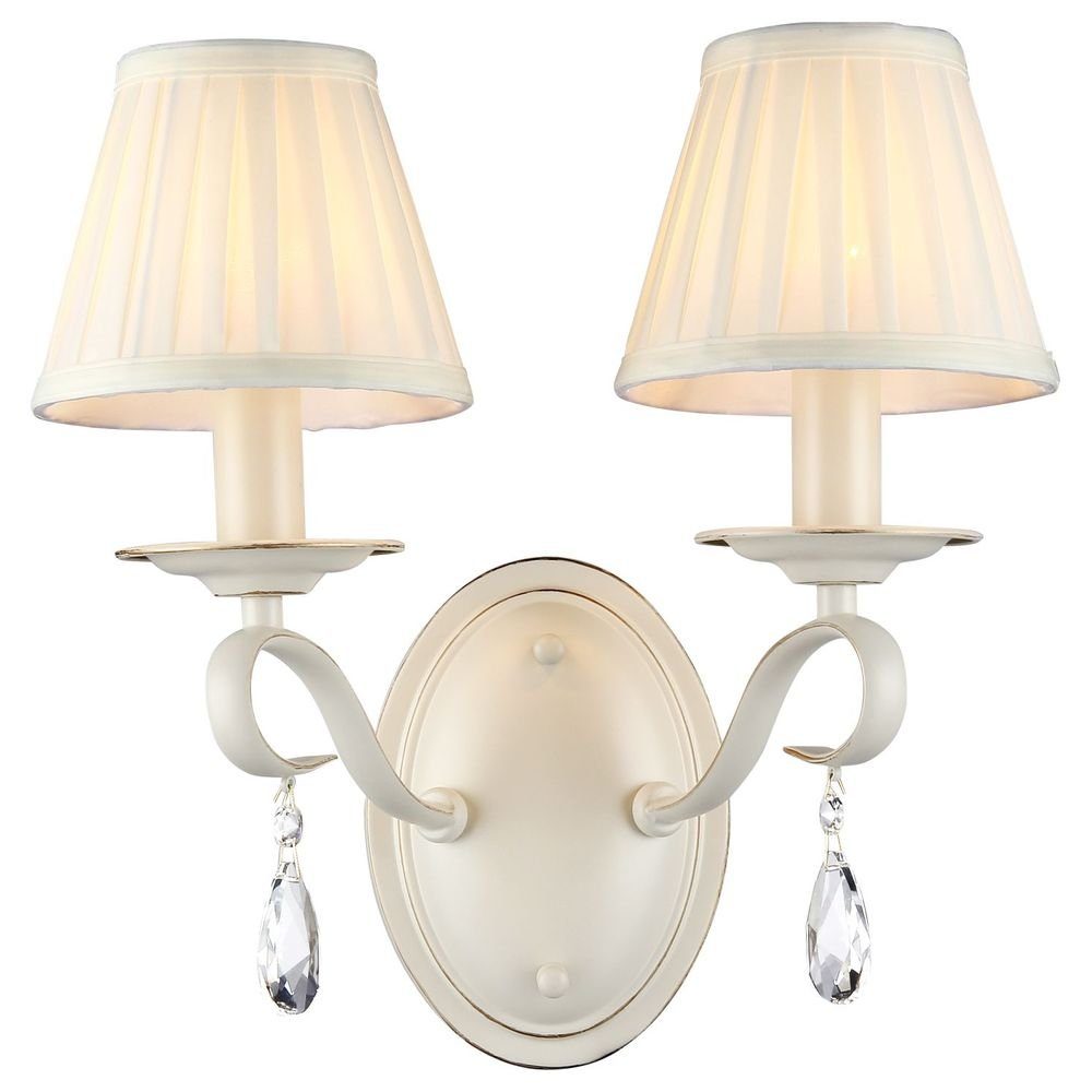 click-licht Wandleuchte Wandleuchte Brionia 2xE14 aus Metall in Beige, keine Angabe, Leuchtmittel enthalten: Nein, warmweiss, Wandleuchte, Wandlampe, Wandlicht