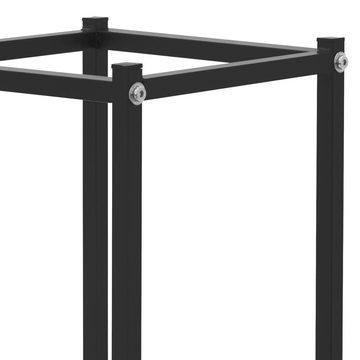 ML-DESIGN Kaminholzregal Brennholzregal Holzaufbewahrung Kaminholzständer Kaminholzhalter, Schwarz 33x115x33cm rechteckig Metall Innen/Außen