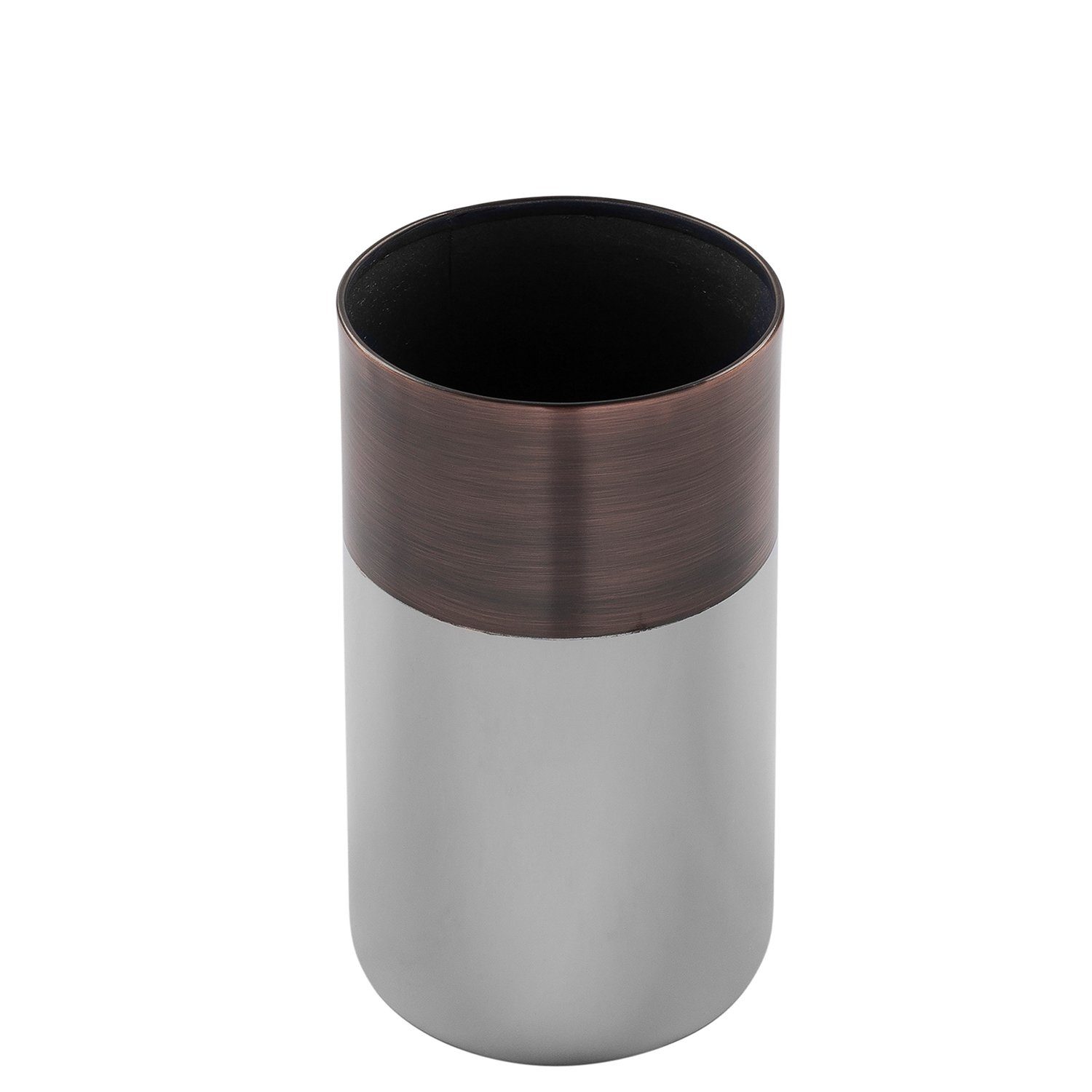 Fink Dekovase VITO Vase - H. 20cm x Ø 10cm - bronze-silber - Edelstahl - Bl günstig online kaufen