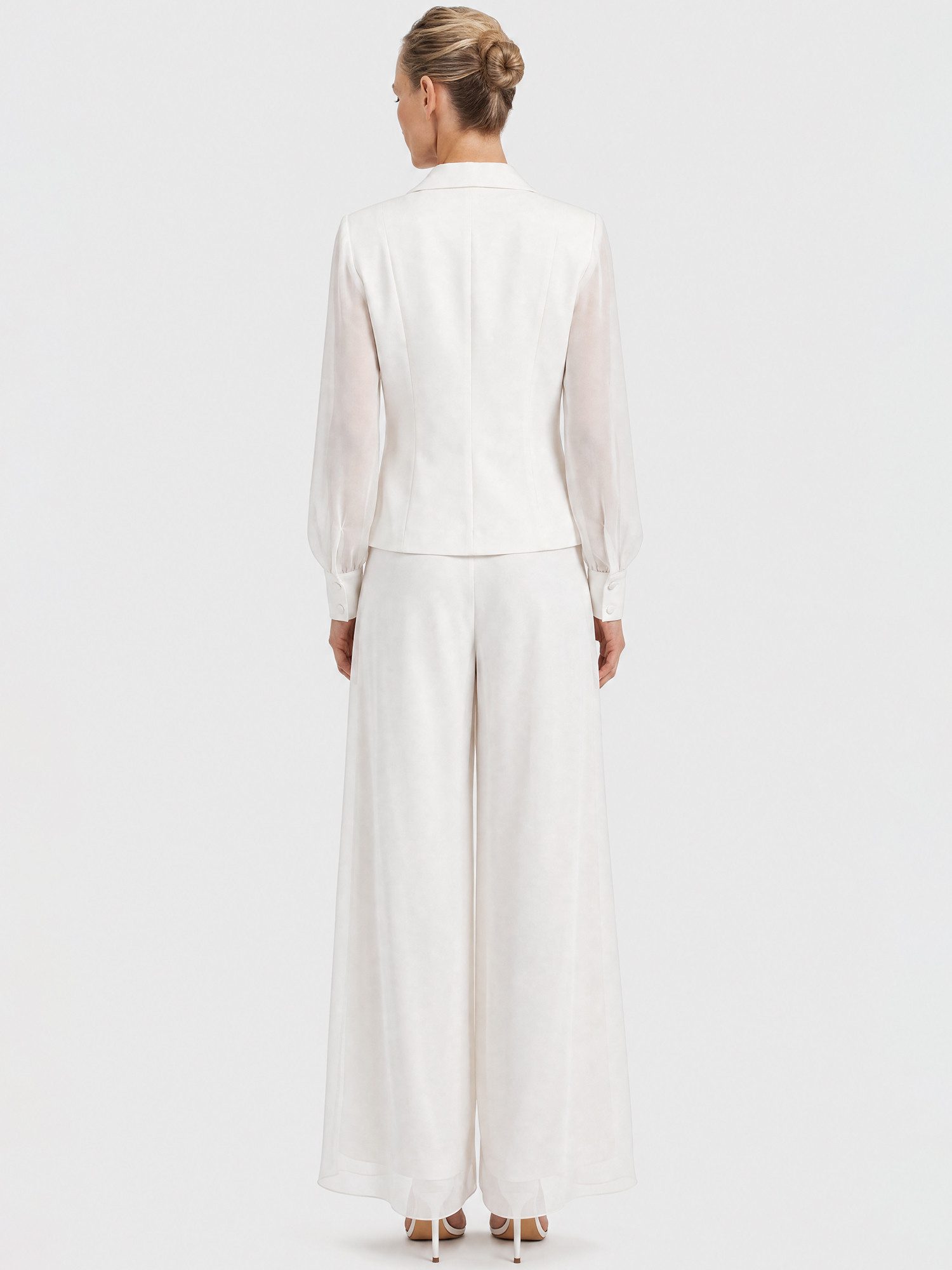 Apart Stoffhose mit Chiffon-Layer