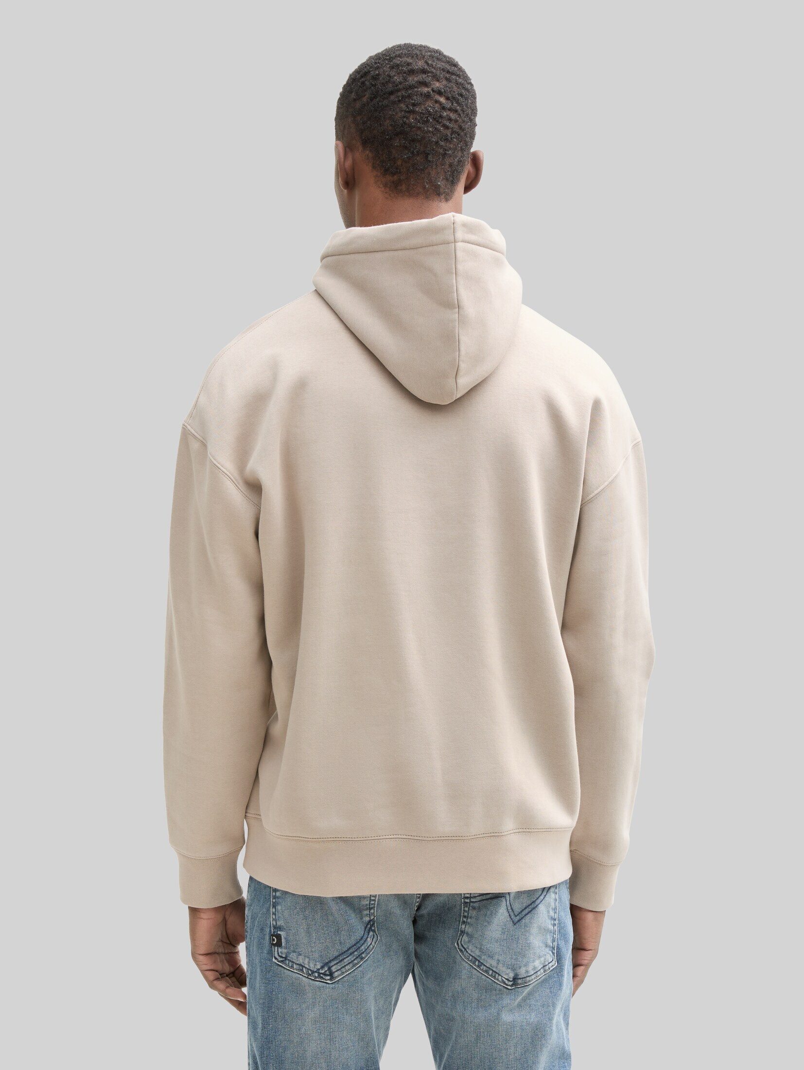 TOM TAILOR Denim Sweatshirt Strick & Sweatshirts Relaxed Hoodie Sweatshirt mit Logo-Print