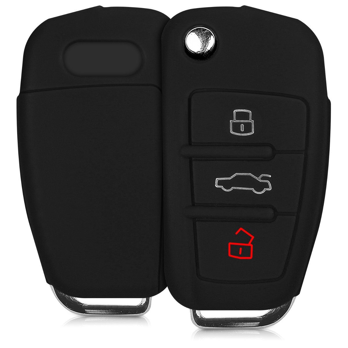 kwmobile Schlüsseltasche Autoschlüssel Silikon Hülle für Audi (1-tlg), Schlüsselhülle Schlüssel Case Cover