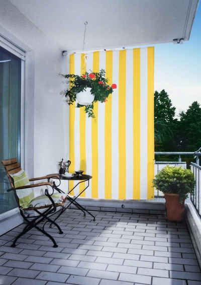 Floracord Senkrechtmarkise BxH: 140x230 cm, gelb/weiß