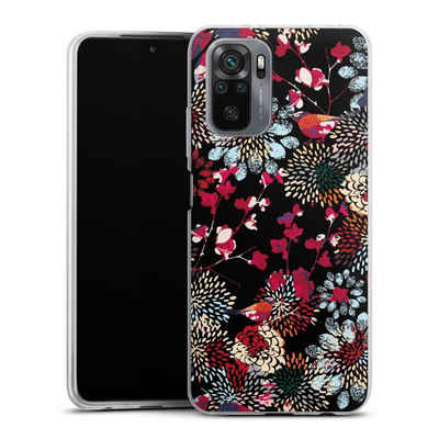 DeinDesign Handyhülle Blumen Design Abstrakt Dark Kimono, Xiaomi Redmi Note 10S Slim Case Silikon Hülle Ultra Dünn Schutzhülle