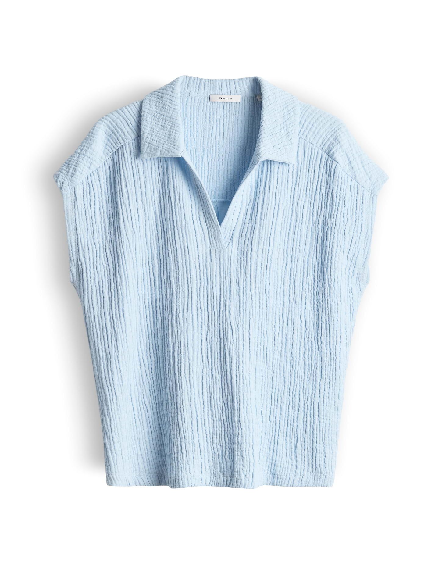OPUS Kurzarmshirt Santolini aus Webware mit Crinkle Effekt leichte Transpar günstig online kaufen