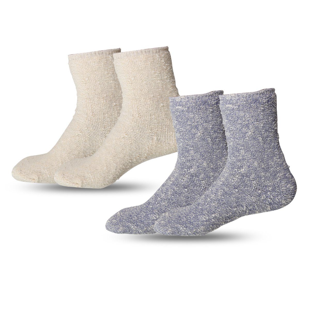 Sonia 2 Umschlag Originelli Socken Umschlag Norwegersocken blaugrau Baumwolle Paar Damen Meliert