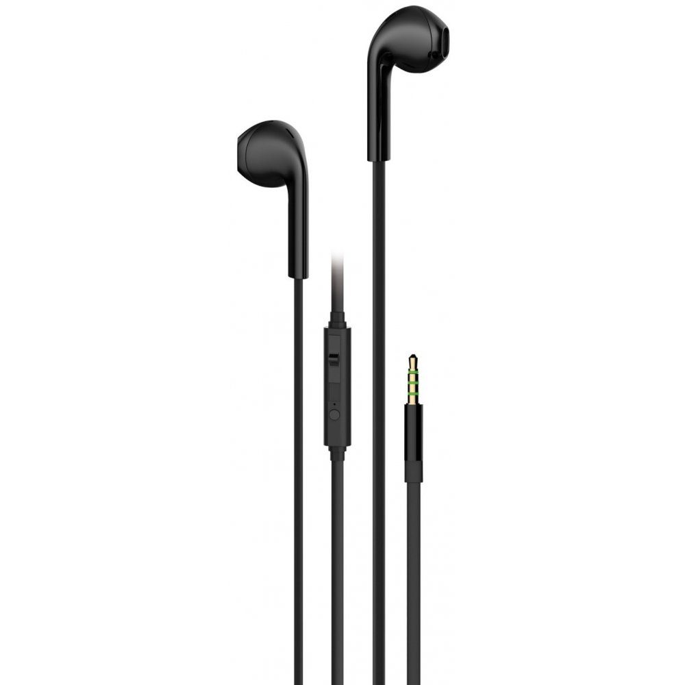 Vivanco Stereo Earbuds - Headset - schwarz In-Ear-Kopfhörer