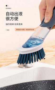KIKI Reinigungsbürste Reinigungsbürste – Spülbürste mit Basis-Seifenspender-Rosa