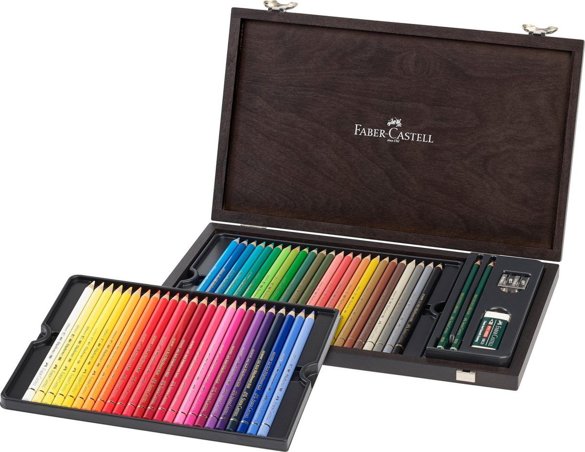 Faber-Castell Polychromos Polychromos 48er Set in Holzbox, (Set, 48-tlg)