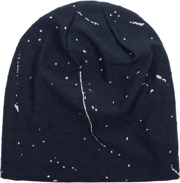 styleBREAKER Beanie (1-St) Beanie Mütze mit Falten und Farbklecksen