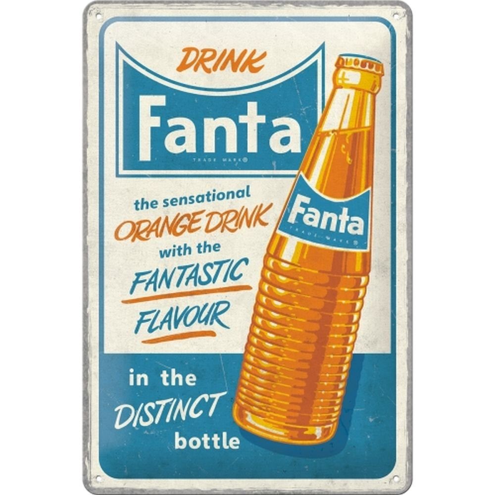 Nostalgic-Art Metallschild Blechschild 20 x 30cm - Fanta - Fanta Sensational Orange Drink