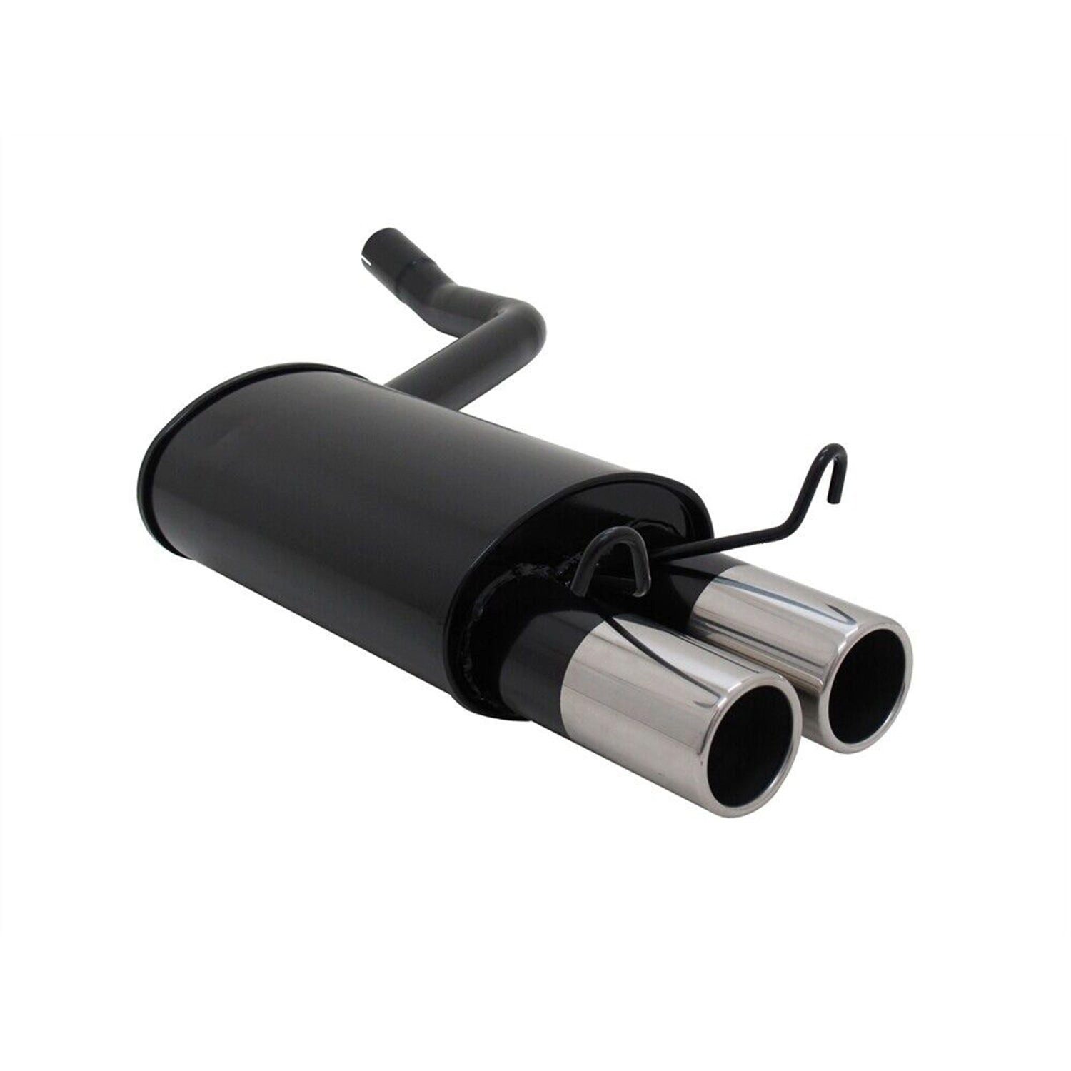 OMAC Auspuff-Flexrohr Novus Sportauspuff für Mercedes 190 W201 2x76mm mit ABE, (1-tlg), Leicht austauschbar - Doppelter Ausgang