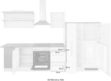 Kochstation Winkelküche KS-Samos, ohne E-Geräte, Stellbreite 340/220 cm