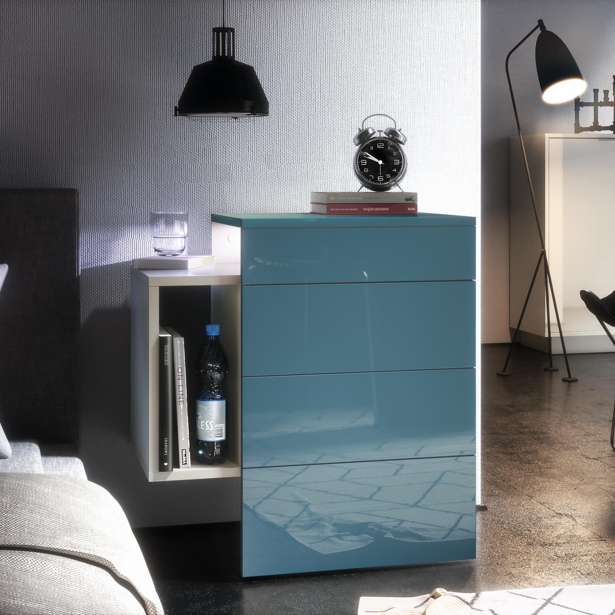 Vladon Nachttisch Queens (Nachttischschrank mit 2 günstig online kaufen