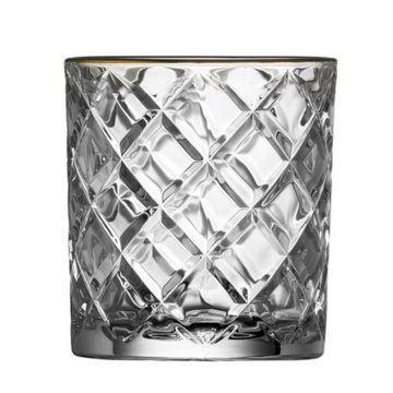 LYNGBY-GLAS Gläser-Set Lyngby Trinkglas mit Goldrand Diamant-Serie 6er Set ca 35cl, Glas mit Goldrand