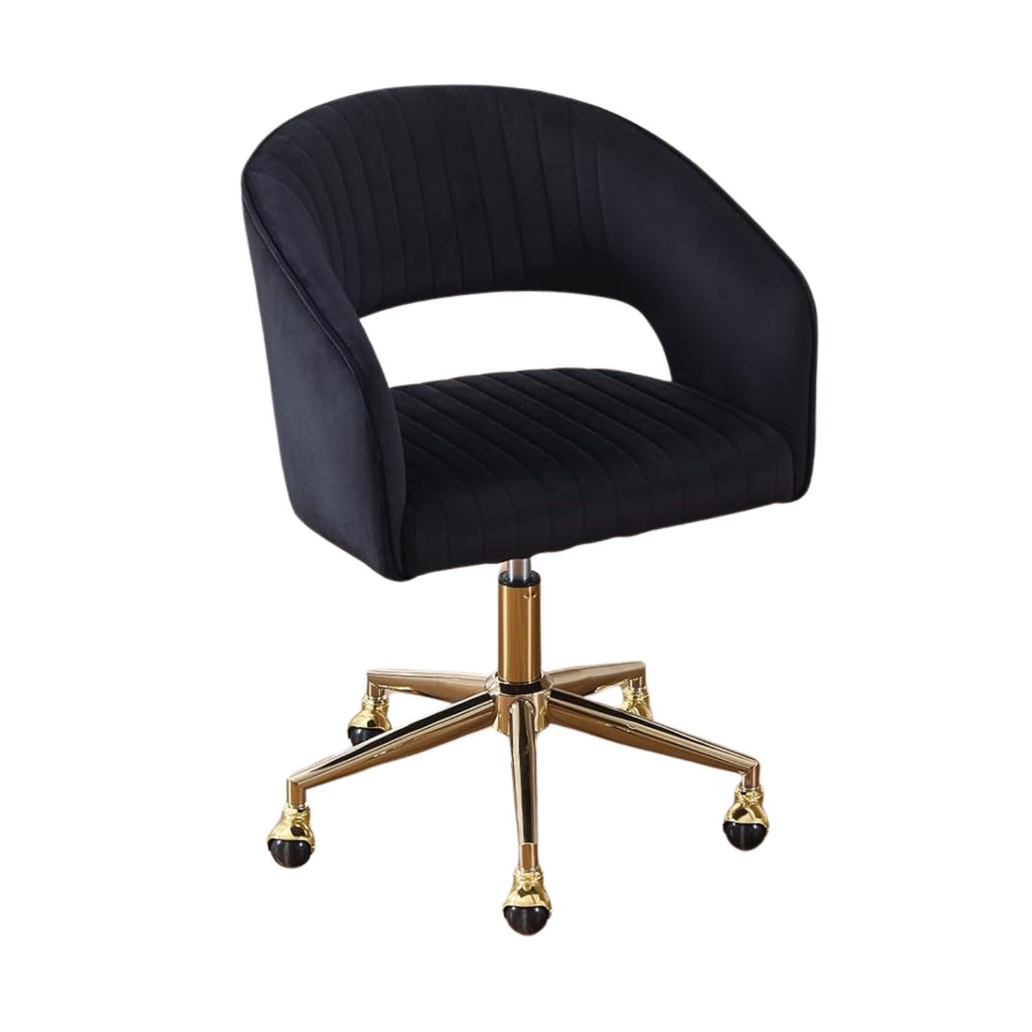 WAHSON OFFICE CHAIRS Bürostuhl aus Chenille/PU-Leder, ergonomisch Drehstuhl mit Rollen