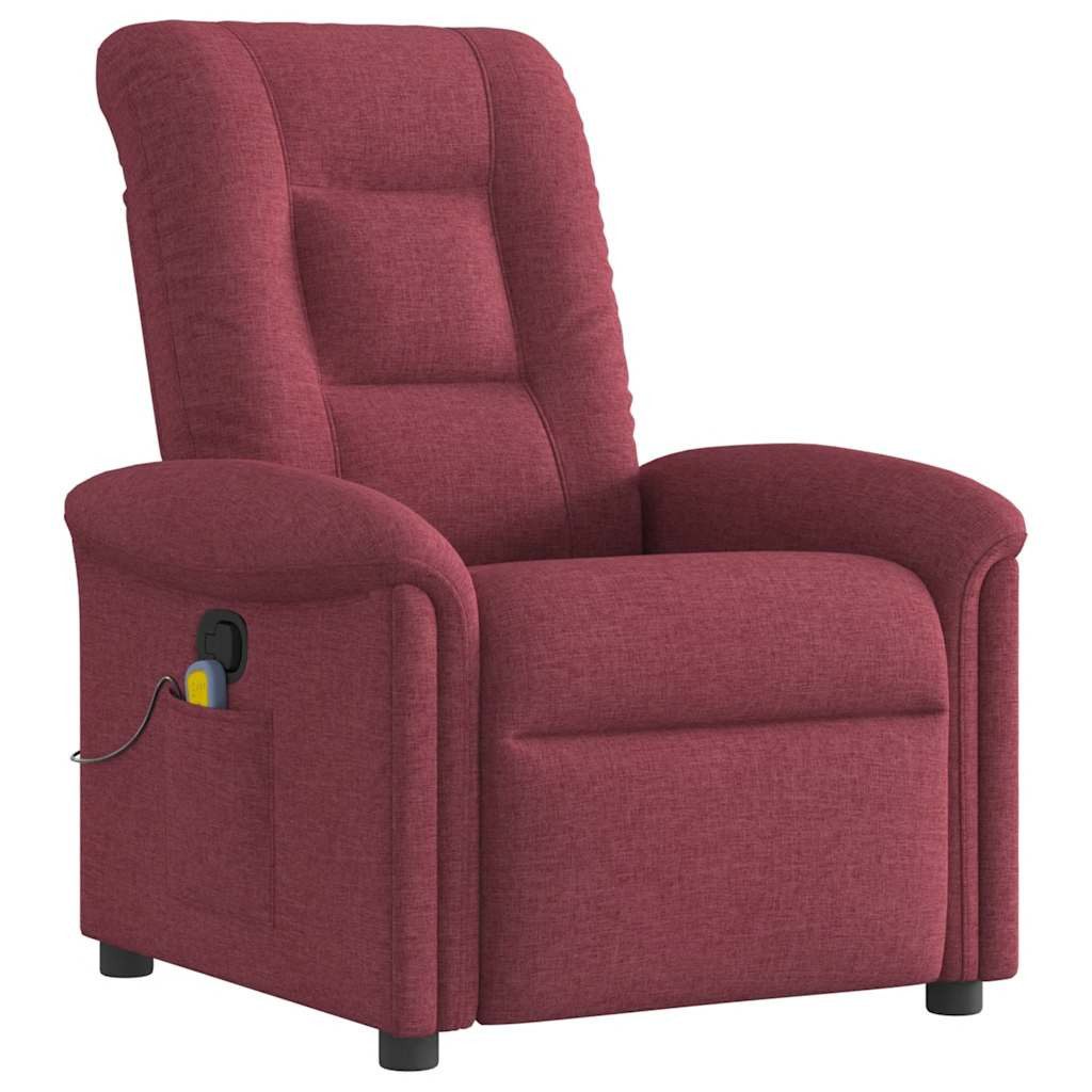 vidaXL Sessel Massagesessel Weinrot Stoff (1-St) günstig online kaufen