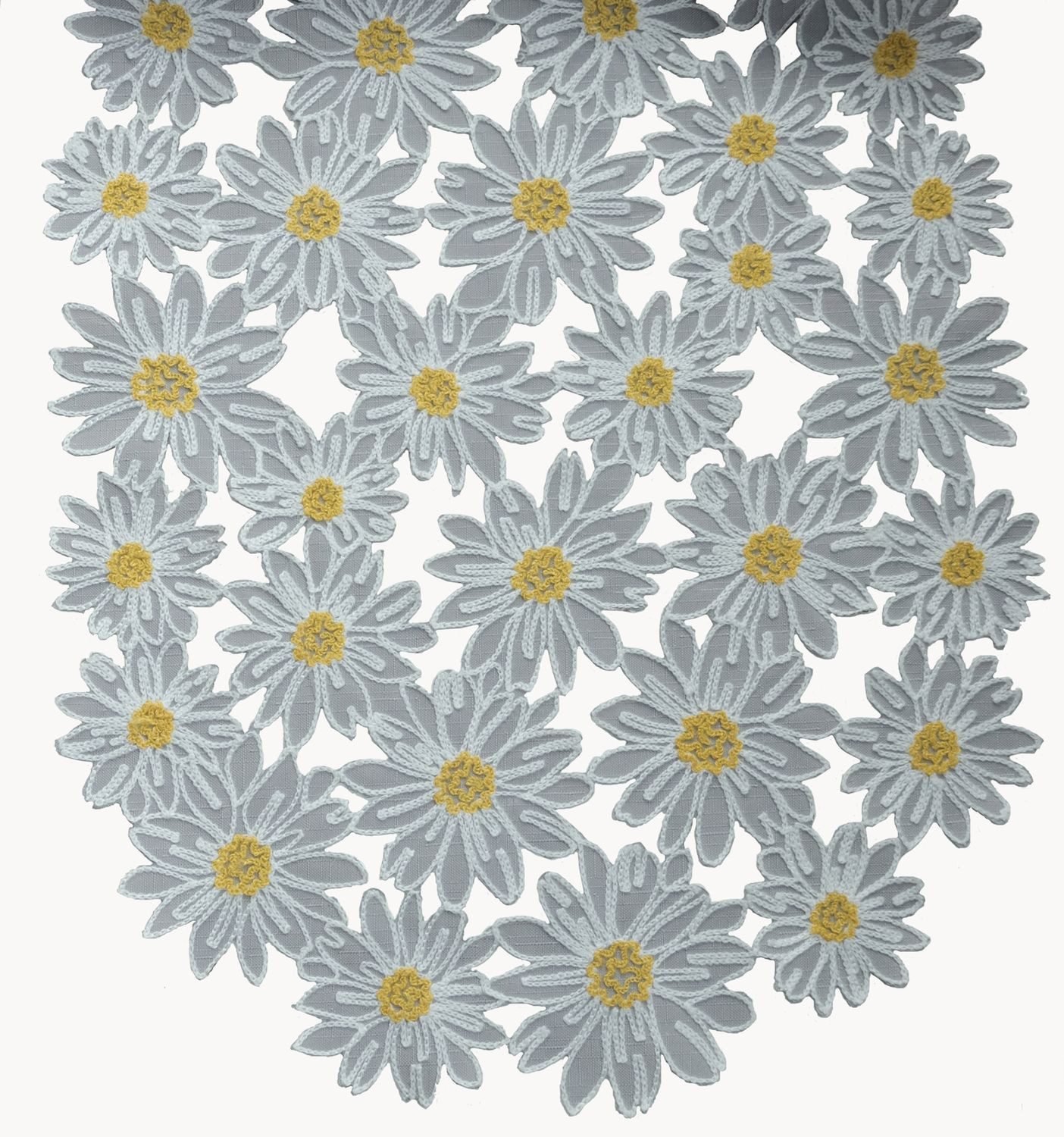 texpot Tischdecke Stickerei Gänseblümchen Blüten Frühling Sommer (1-tlg)