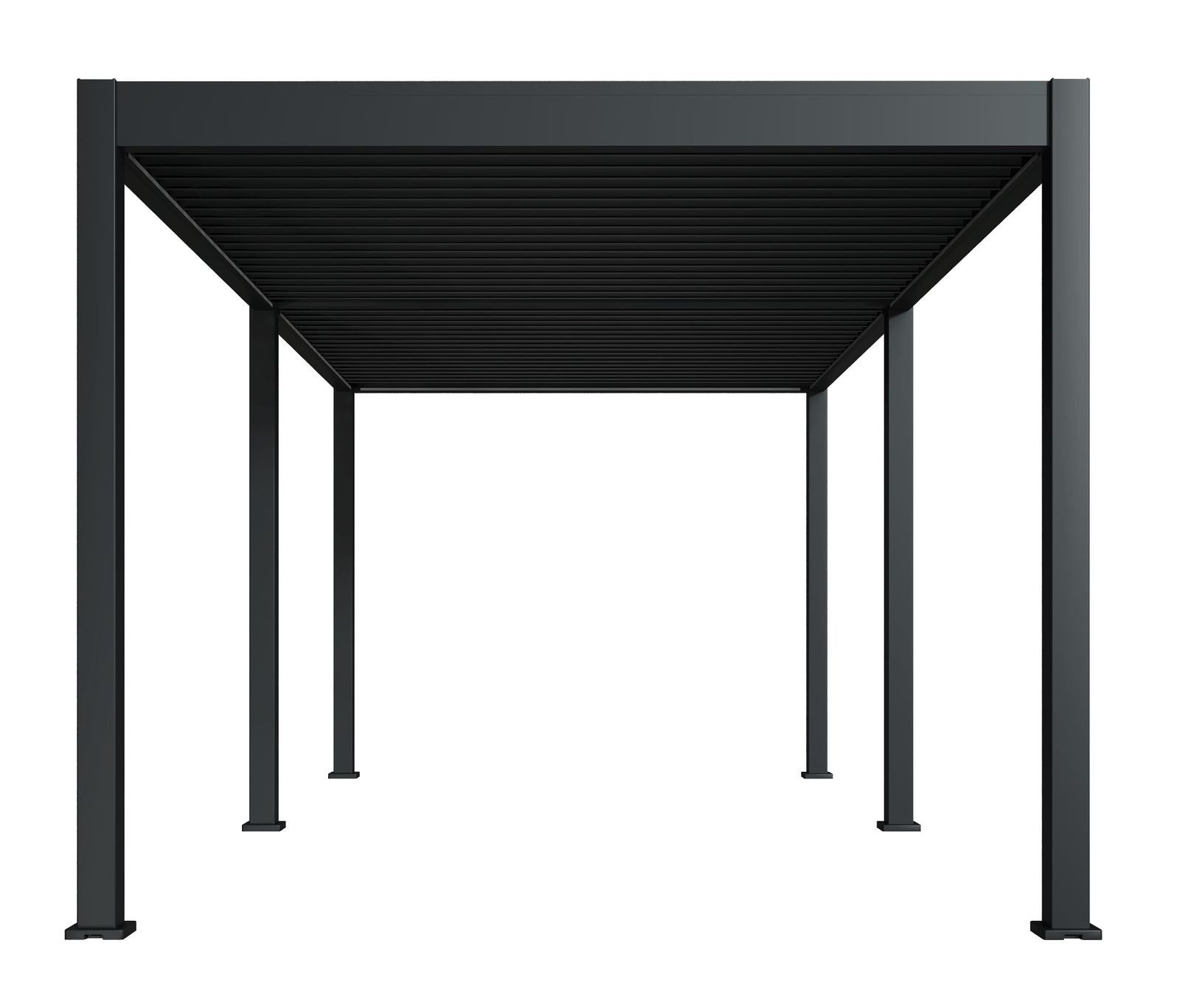 Weide Pergola Deluxe Elektrischer Pavillon Terrassenüberdachung Aluminium LED 3x6 M, BxTxH: 300x600x255 cm