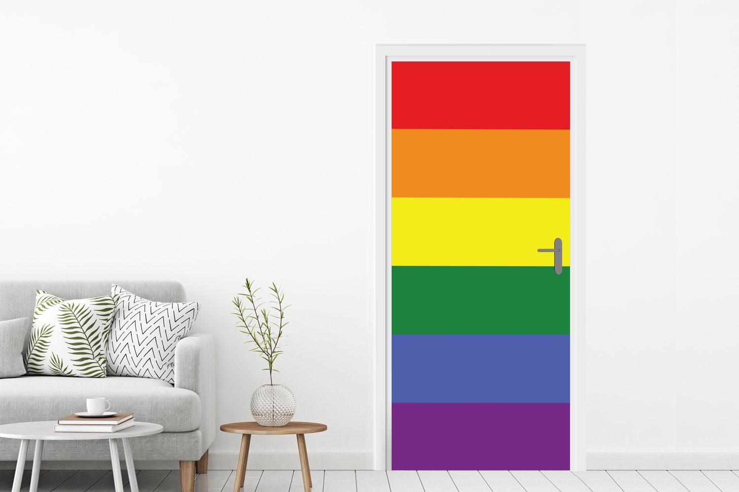 MuchoWow Türtapete Regenbogenflagge Liebe, St), (1 - Stolz Türaufkleber, Fototapete für bedruckt, 75x205 - cm Tür, Matt
