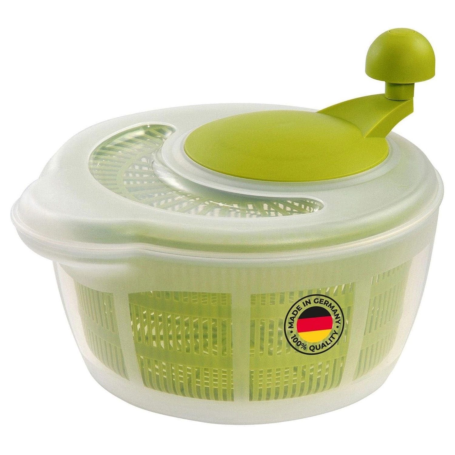 WESTMARK Salatschleuder Fortuna, Fassungsvermögen: 5 Liter, ø 26 cm, Kunststoff, Farbe: Grün